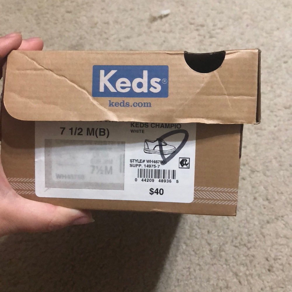 White canvas keds.